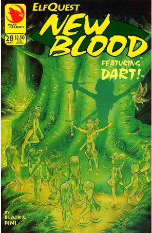 Elfquest: New Blood 28 published by Warp with cover art by Barry Blair