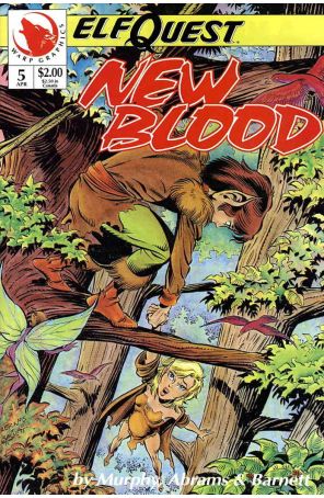 Elfquest: New Blood 5 published by Warp with cover art by Paul Abrams