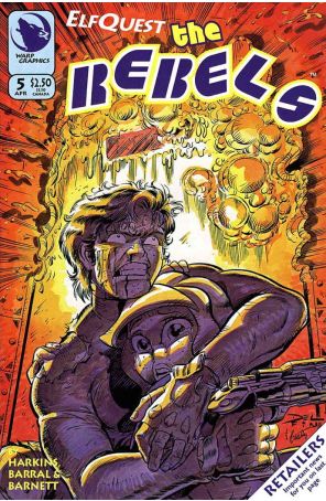 Elfquest: The Rebels 5 published by Warp with cover art by Delfin Barral