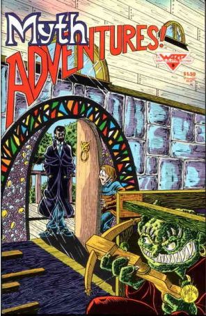 Mythadventures 9 published by Warp with cover art by Jim Valentino