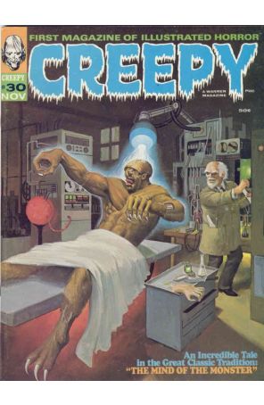 Creepy (Magazine) 30 published by Warren with cover art by Bill Hughes