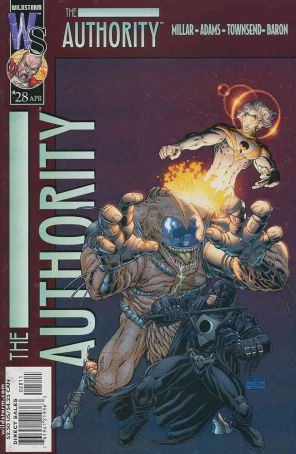 The Authority 28 published by WildStorm with cover art by Arthur Adams, Tim Townsend, and David Baron