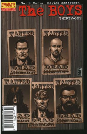 The Boys 31 published by Dynamite with cover art by Darick Robertson