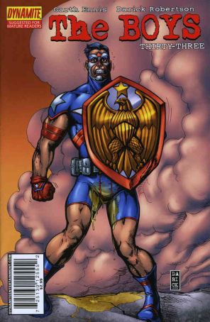 The Boys 33 published by Dynamite with cover art by Darick Robertson