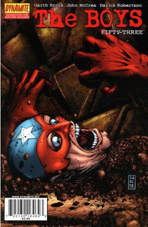 The Boys 53 published by Dynamite with cover art by Darick Robertson