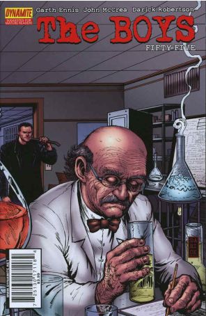 The Boys 55 published by Dynamite with cover art by Darick Robertson