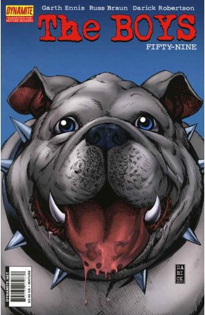 The Boys 59 published by Dynamite with cover art by Darick Robertson