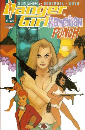 Danger Girl: Hawaiian Punch 1A published by WildStorm with cover art by Phil Noto