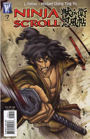 Ninja Scroll 7 published by WildStorm with cover art by Jonboy Meyers