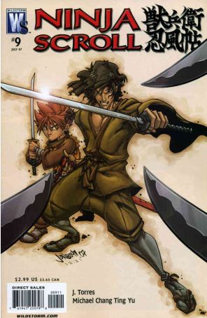 Ninja Scroll 9 published by WildStorm with cover art by Jonboy Meyers