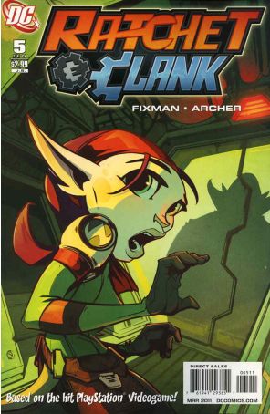 Ratchet And Clank 5 published by DC with cover art by Creaturebox