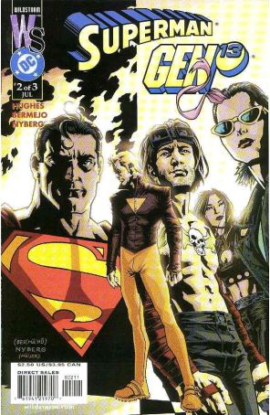 Superman/Gen13 2A published by WildStorm with cover art by Lee Bermejo