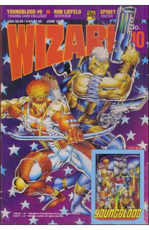 Wizard: The Comics Magazine 10 (in bag) published by Wizard with cover art by Rob Liefeld