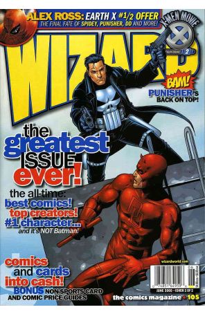 Wizard: The Comics Magazine 105B published by Wizard with cover art by Steve Dillon