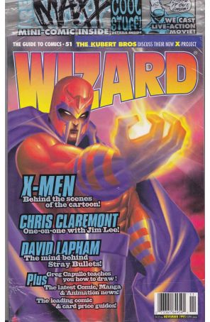 Wizard: The Comics Magazine 51 (with card) published by Wizard with cover art by Andy Kubert