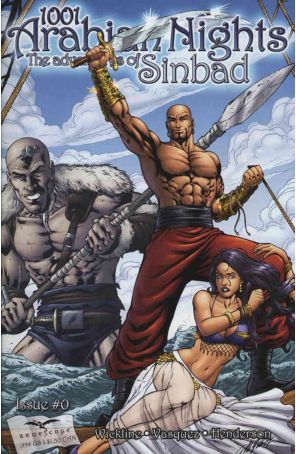 1001 Arabian Nights: The Adventures of Sinbad 0A published by Zenescope with cover art by Al Rio