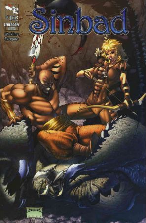 1001 Arabian Nights: The Adventures of Sinbad 10 published by Zenescope with cover art by Joe Benitez