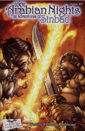 1001 Arabian Nights: The Adventures of Sinbad 6A published by Zenescope with cover art by Paolo Pantalena