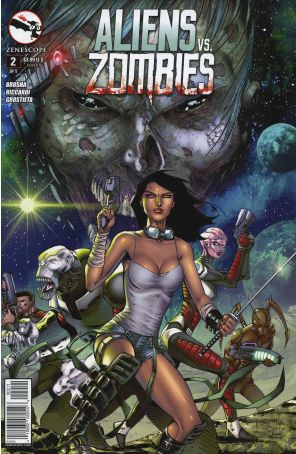 Aliens Vs. Zombies 2A published by Zenescope with cover art by Jason Metcalf