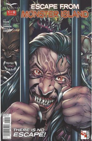 Escape From Monster Island 1B published by Zenescope with cover art by Marat Mychaels