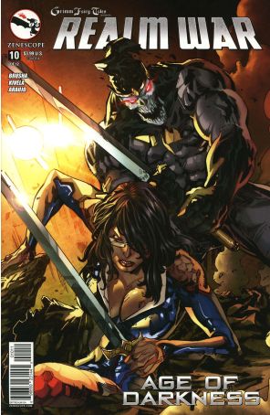 Grimm Fairy Tales Presents Realm War Age of Darkness 10A published by Zenescope with cover art by Ken Lashley
