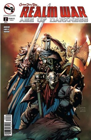 Grimm Fairy Tales Presents Realm War Age of Darkness 2C published by Zenescope with cover art by Eric Basaldua
