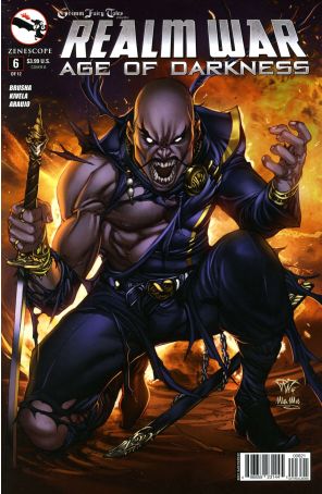 Grimm Fairy Tales Presents Realm War Age of Darkness 6B published by Zenescope with cover art by Paolo Pantalena