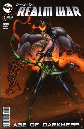 Grimm Fairy Tales Presents Realm War Age of Darkness 9A published by Zenescope with cover art by Pasquale Qualano