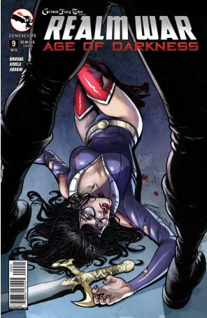 Grimm Fairy Tales Presents Realm War Age of Darkness 9B published by Zenescope with cover art by Emilio Laiso