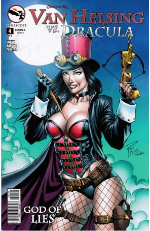 Grimm Fairy Tales Presents: Van Helsing vs. Dracula 4D published by Zenescope with cover art by José Luis