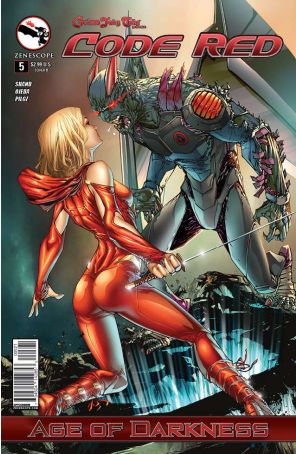 Grimm Fairy Tales presents Code Red 5B published by Zenescope with cover art by Talent Caldwell