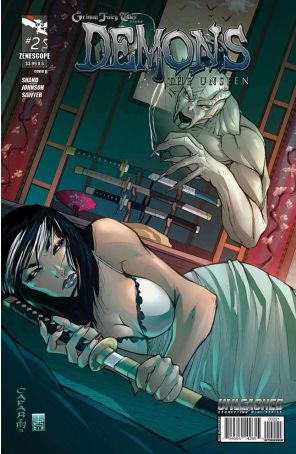 Grimm Fairy Tales presents Demons: The Unseen 2B published by Zenescope with cover art by Giuseppe Cafaro