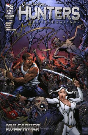 Grimm Fairy Tales presents Hunters: The Shadowlands 2A published by Zenescope with cover art by Alfredo Reyes