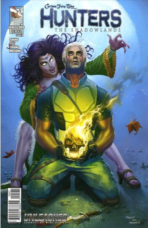 Grimm Fairy Tales presents Hunters: The Shadowlands 5B published by Zenescope with cover art by Abhishek Malsuni