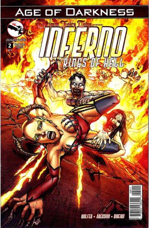 Grimm Fairy Tales presents Inferno: Rings of Hell 2A published by Zenescope with cover art by Dan Leister