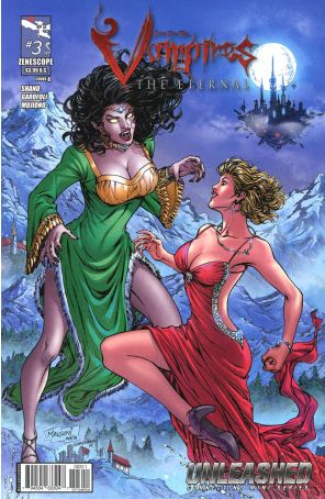 Grimm Fairy Tales presents Vampires: The Eternal 3A published by Zenescope with cover art by Abhishek Malsuni