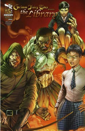 Grimm Fairy Tales: The Library 5A published by Zenescope with cover art by Marat Mychaels