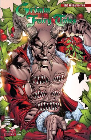 Grimm Fairy Tales Xmas 2012B published by Zenescope with cover art by Marat Mychaels