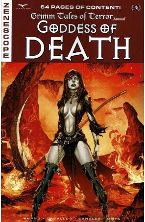 Grimm Tales of Terror Annual: Goddess of Death 2021A published by Zenescope with cover art by Geebo Vigonte