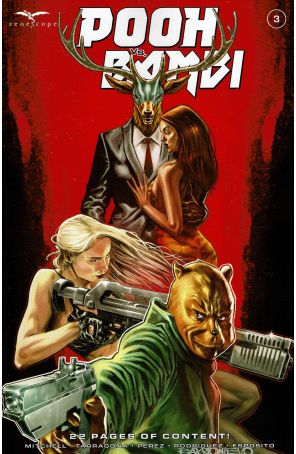 Pooh Vs. Bambi 3A published by Zenescope with cover art by Alejandro “Al” Barrionuevo