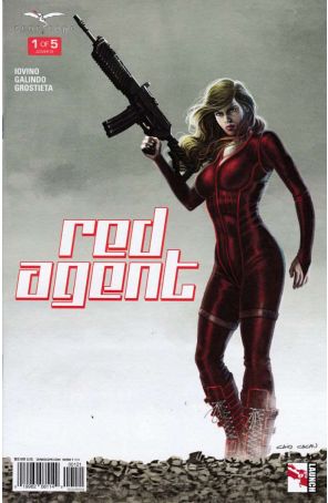 Red Agent 1B published by Zenescope with cover art by Caio Cacau