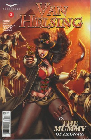 Van Helsing vs The Mummy of Amun-Ra 3A published by Zenescope with cover art by Allan Otero