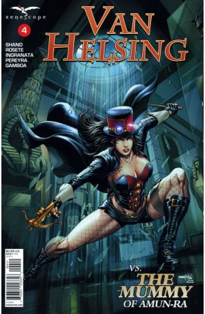 Van Helsing vs The Mummy of Amun-Ra 4A published by Zenescope with cover art by Sheldon Goh