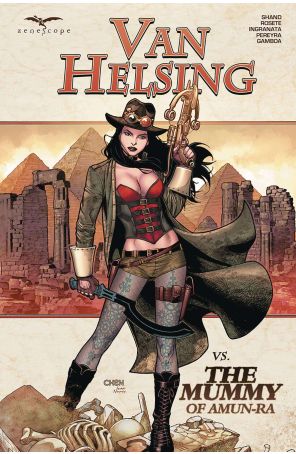 Van Helsing vs The Mummy of Amun-Ra TPB 1 published by Zenescope with cover art by Sean Chen