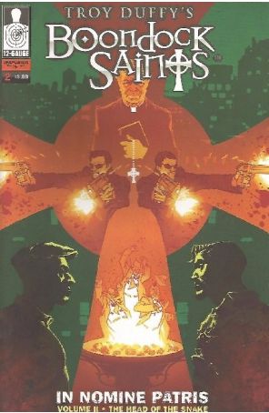 Boondock Saints: Head of the Snake 2 published by 12-Gauge with cover art by Chris Brunner