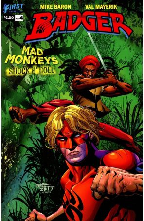Badger: Mad Monkey Shock ‘N' Roll 4 published by 1First with cover art by ChrisCross
