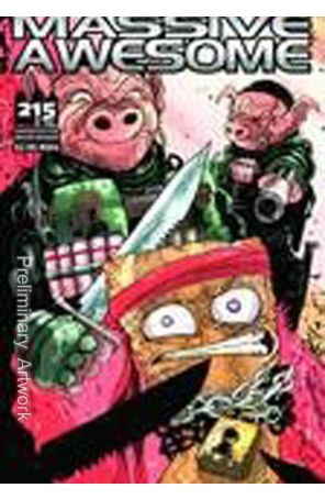 Massive Awesome! 4 published by 215 Ink with cover art by Rolf Lejdegard