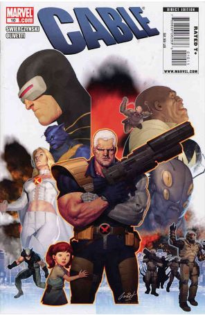 Cable (2nd Series) #10 published by Marvel with cover art by Ariel Olivetti