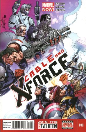 Cable and X-Force #10 published by Marvel with cover art by Salvador Larroca