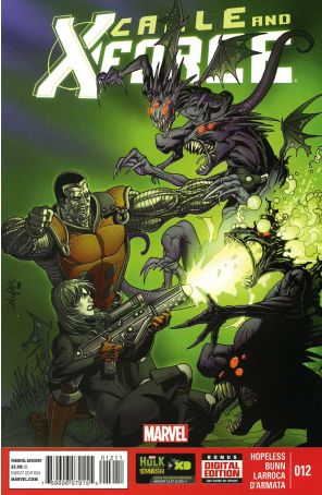 Cable and X-Force #12 published by Marvel with cover art by Salvador Larroca